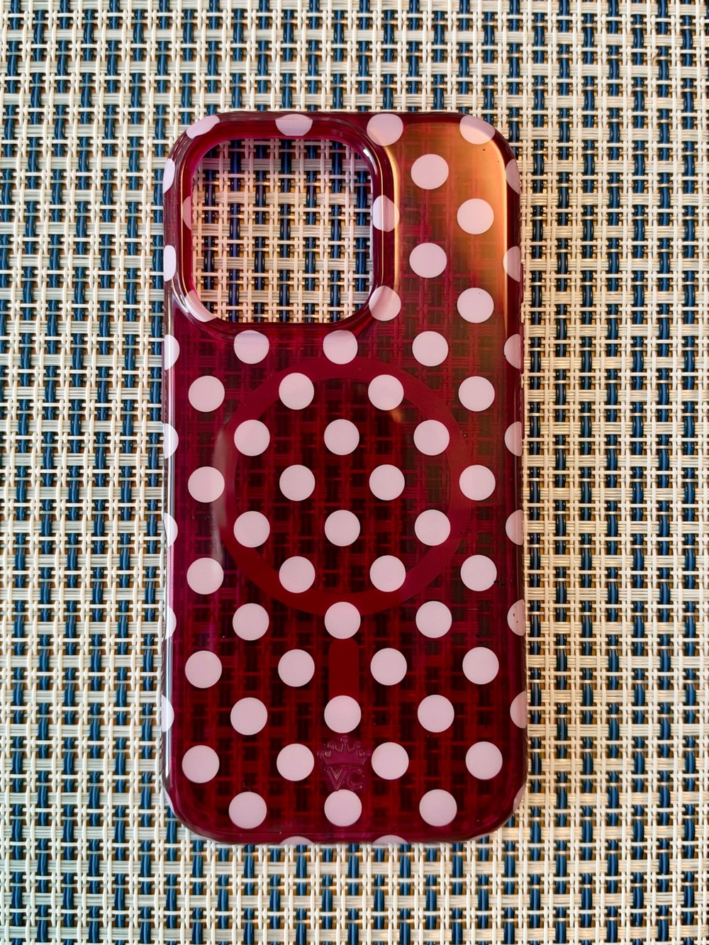 Velvet Caviar Raspberry Polka Dot iPhone 16 Pro Case Like New Condition!